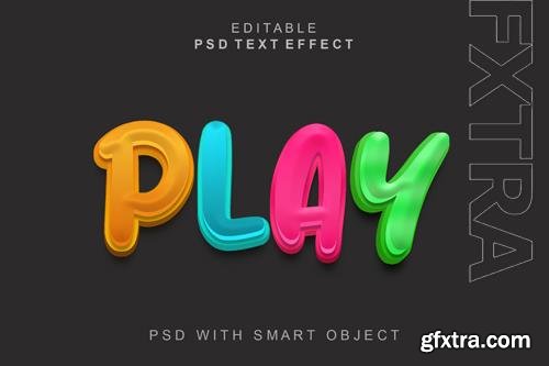 PSD play 3d text effect