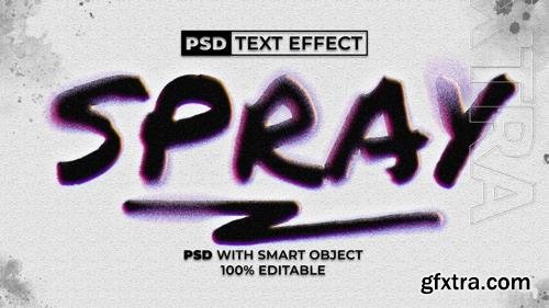 PSD spray text effect style. editable text effect