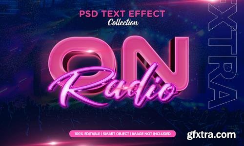 PSD on air retro neon text effect style template