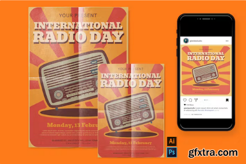 Radio Day - Flyer, Poster, Instagram Post