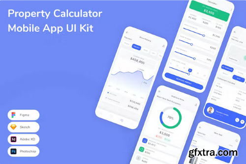 Property Calculator Mobile App UI Kit CMURLJ5