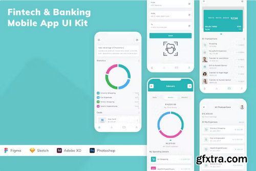 Fintech & Banking Mobile App UI Kit U35X5AM