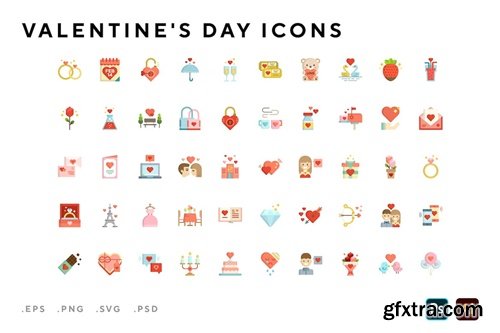Valentine\'s Day icons