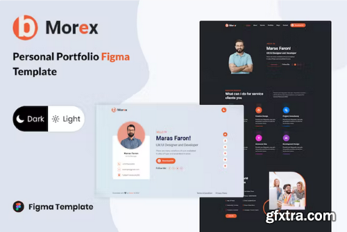 Morex - Personal Portfolio Figma Template Z3T76VV