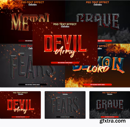 3d darkside demon text effect template