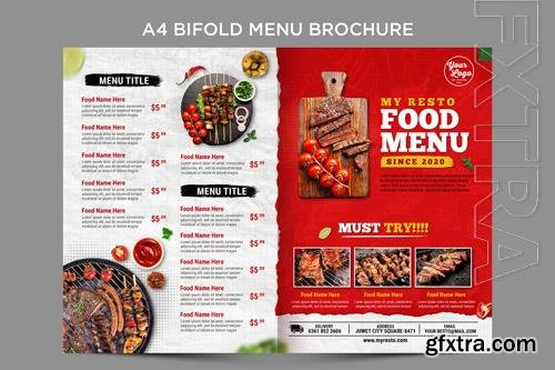 PSD bifold menu brochure outside template