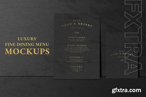 PSD menu card psd mockup ad in black luxury style for restaurants