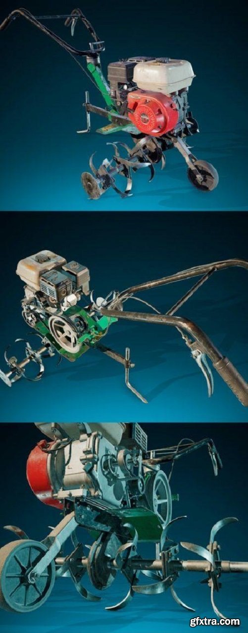 Rotavator 3d model