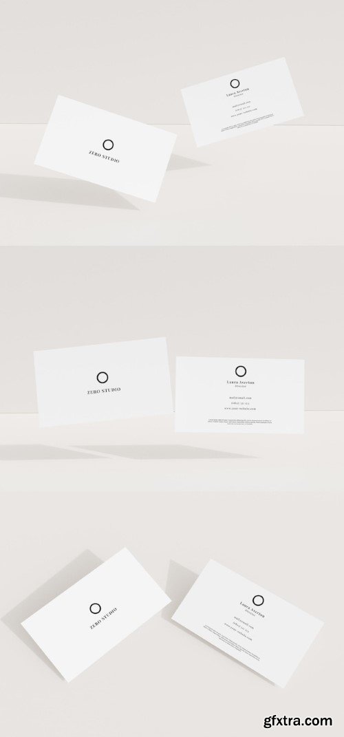 White minimal business card mockup