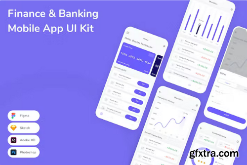 Finance & Banking Mobile App UI Kit Z5VXF24