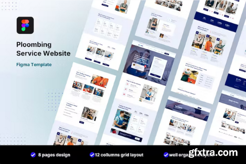 Plumbing Service Website - Figma Template P4R46YJ