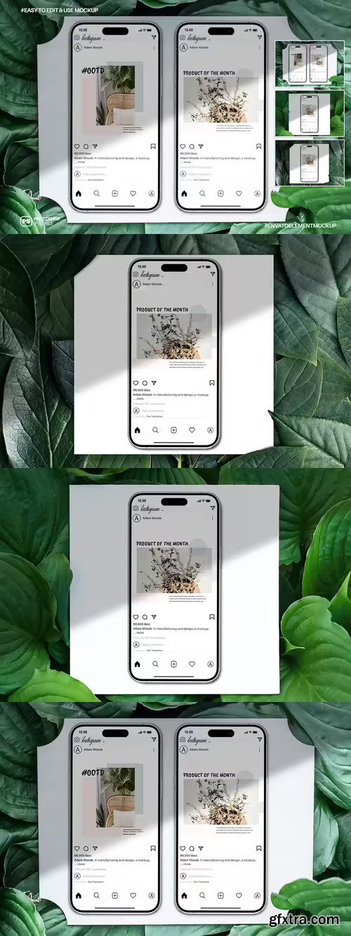 Screen Instagram Phone Mockup