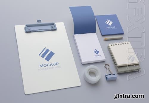 PSD modern stationery mock-up arrangement