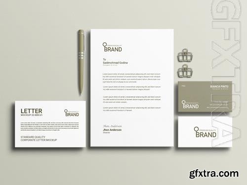 PSD stationery set mockup stylish design