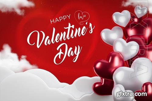 PSD happy valentine's day social media banner design