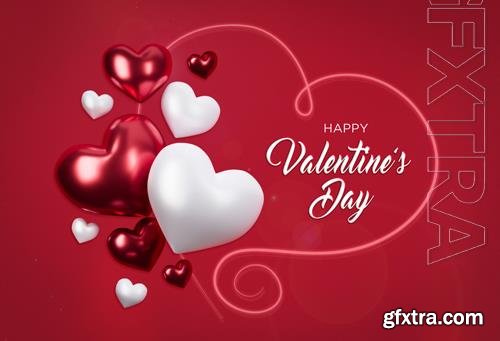 PSD happy valentine's day social media banner