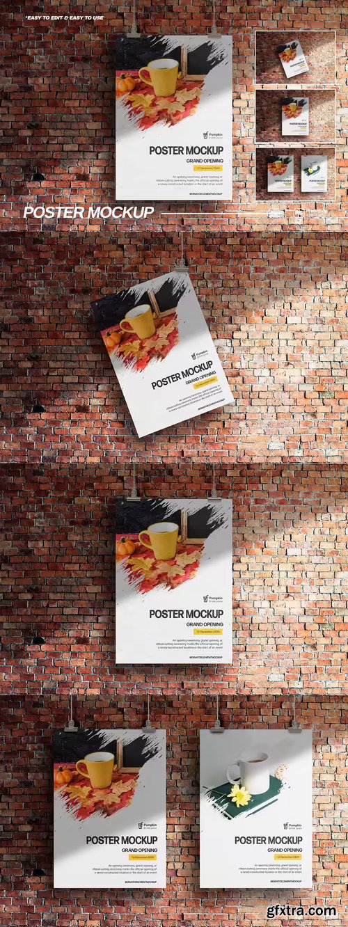 Promotional Hanging Poster Mockups