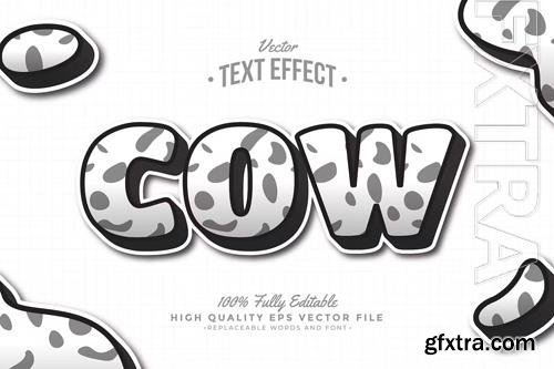 Cow White Text Effect