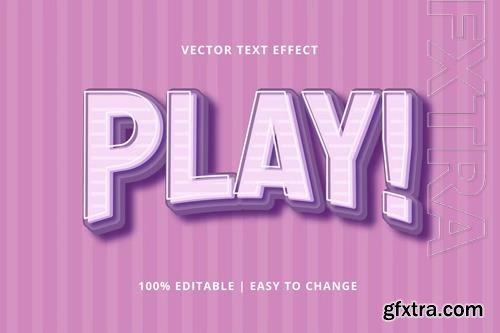 Play 3D - text effect editable