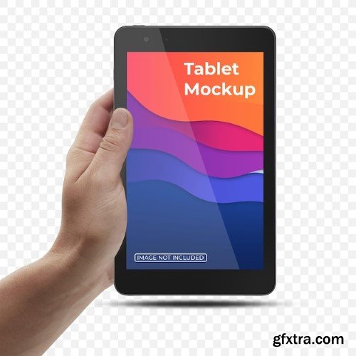 Transparent tablet pro mockup design