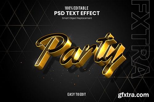 Text effect the party psd design