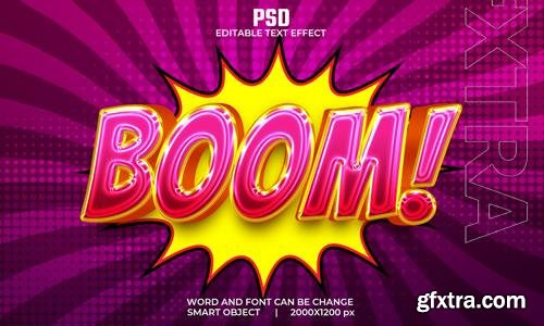 PSD boom colorful color 3d editable text effect