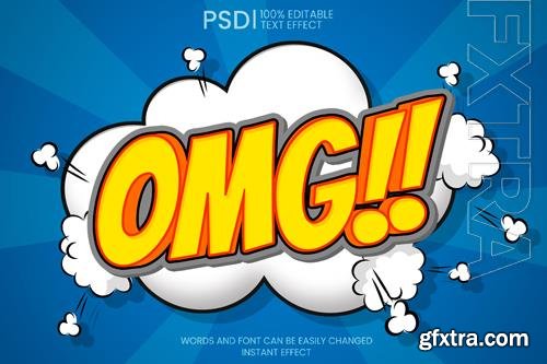 PSD comic with bubbles text effect