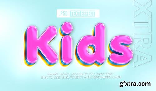 PSD kids text style effect