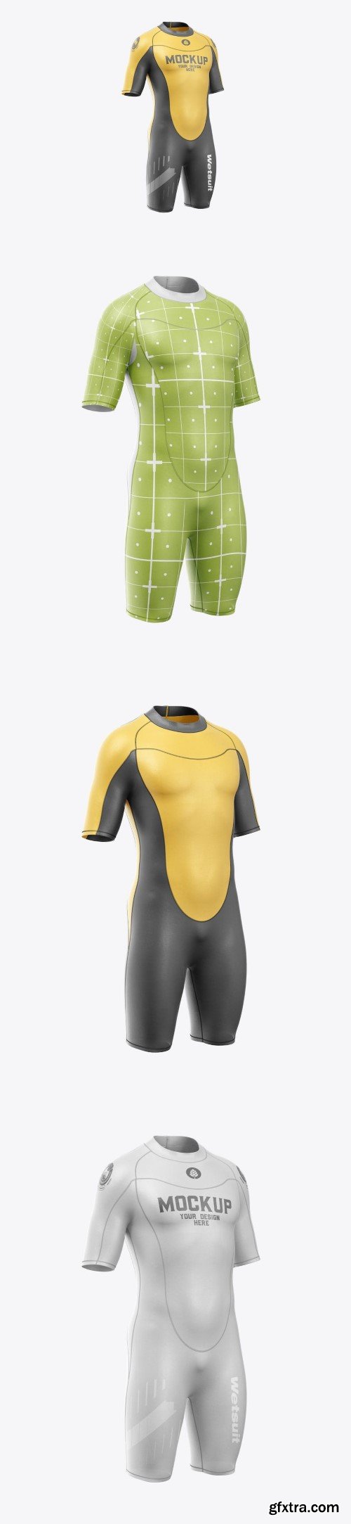 Men’s Short Wetsuit mockup NRE3XVU