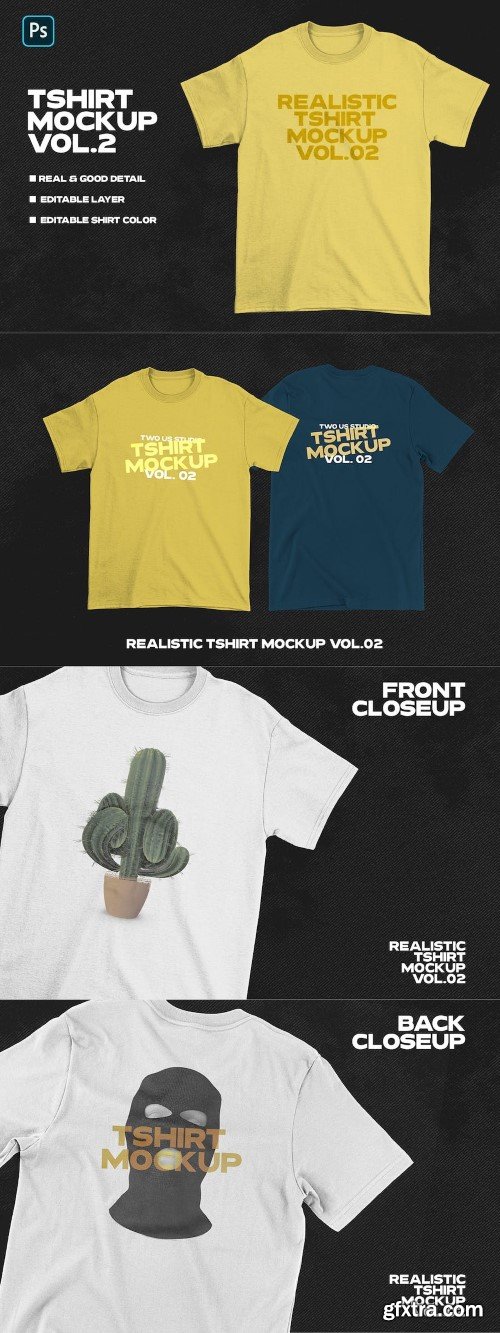 Realistic Tshirt Mockup Vol.2