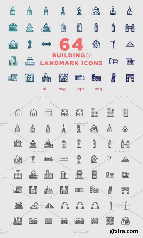 Building Landmark Icons - 64