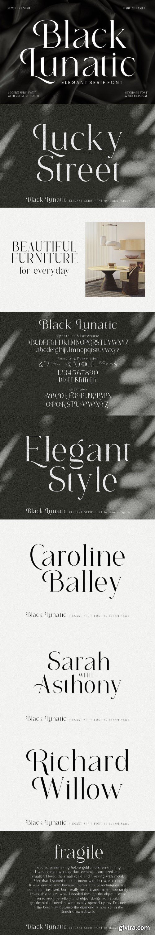 Black Lunatic | Elegant Serif Font