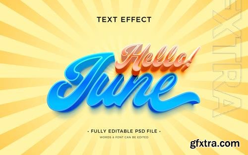 PSD june text effect