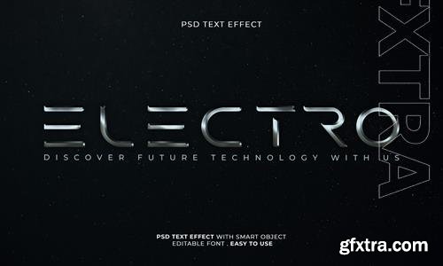 PSD future electro editable text effect