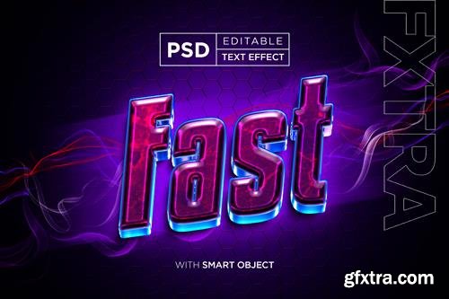 PSD racing fast editable text effect in light