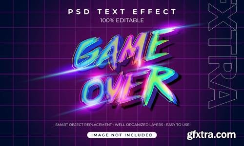 PSD game over text effect