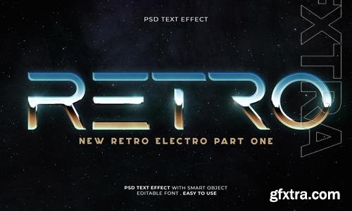 PSD retro editable text effect