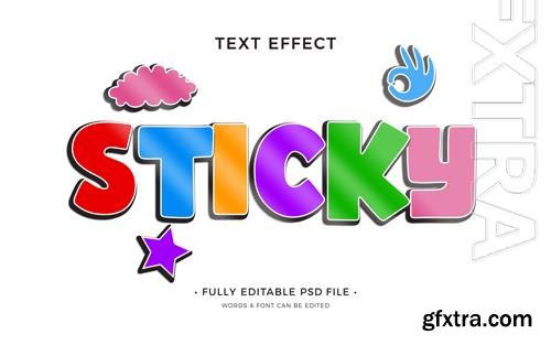 PSD sticker text effect