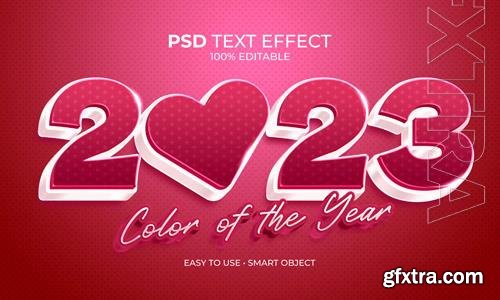 PSD color of the year viva magenta text effect