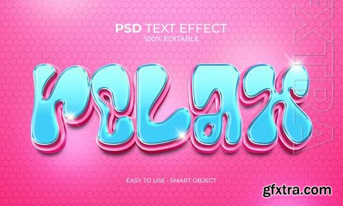 PSD relax 3d fluid text effect