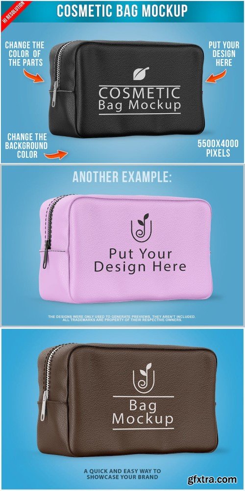 Cosmetic Bag Mockup