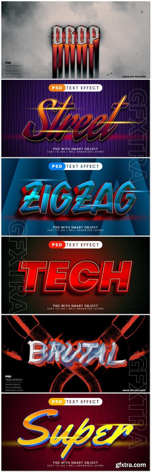 Psd style text effect editable set vol 96