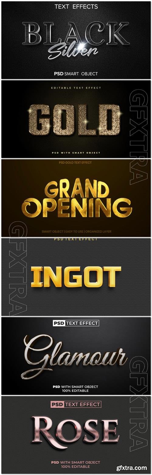 Psd style text effect editable set vol 98