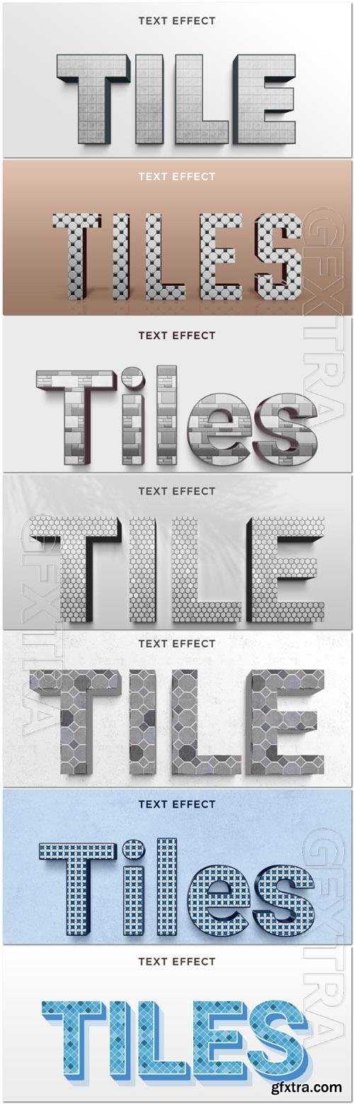 PSD tile text effect