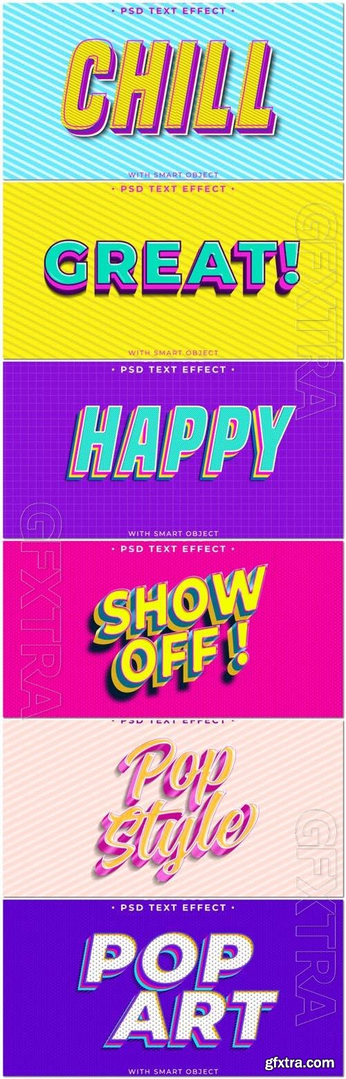 Psd style text effect editable set vol 99