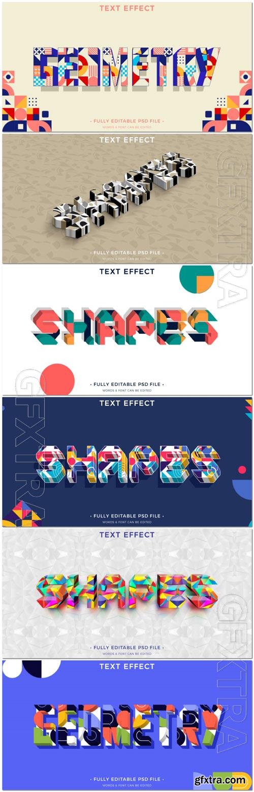 PSD geometric shape text effect