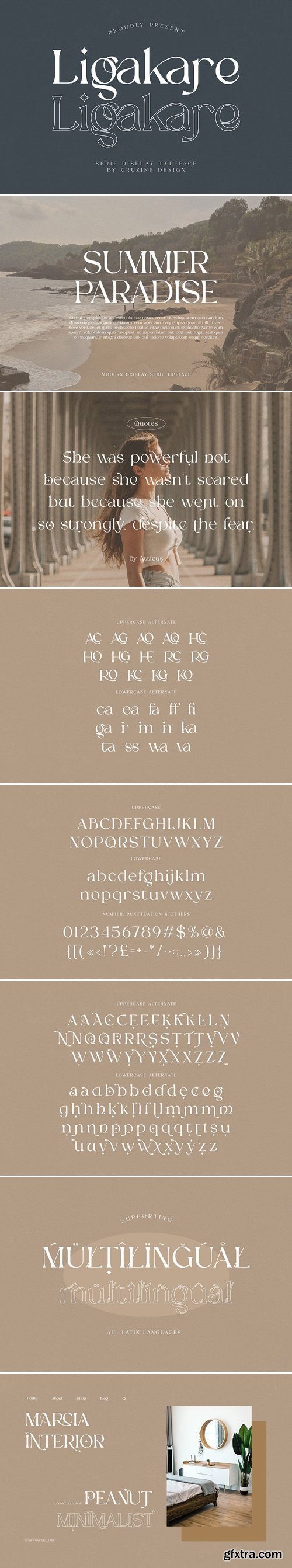 Ligakare Modern Serif Font