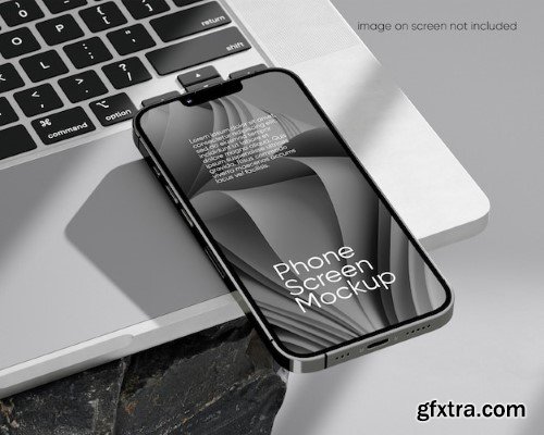 iPhone with screen mockup