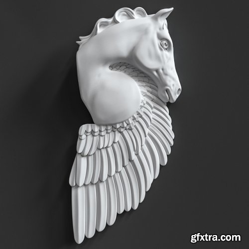 Pegasus Horse wall sculpture