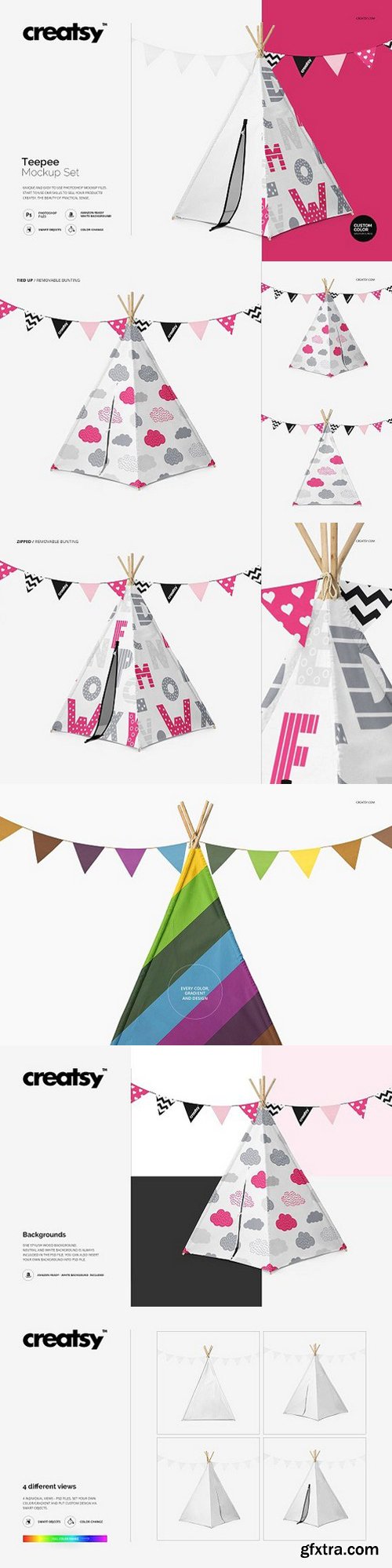 Teepee Mockup Set